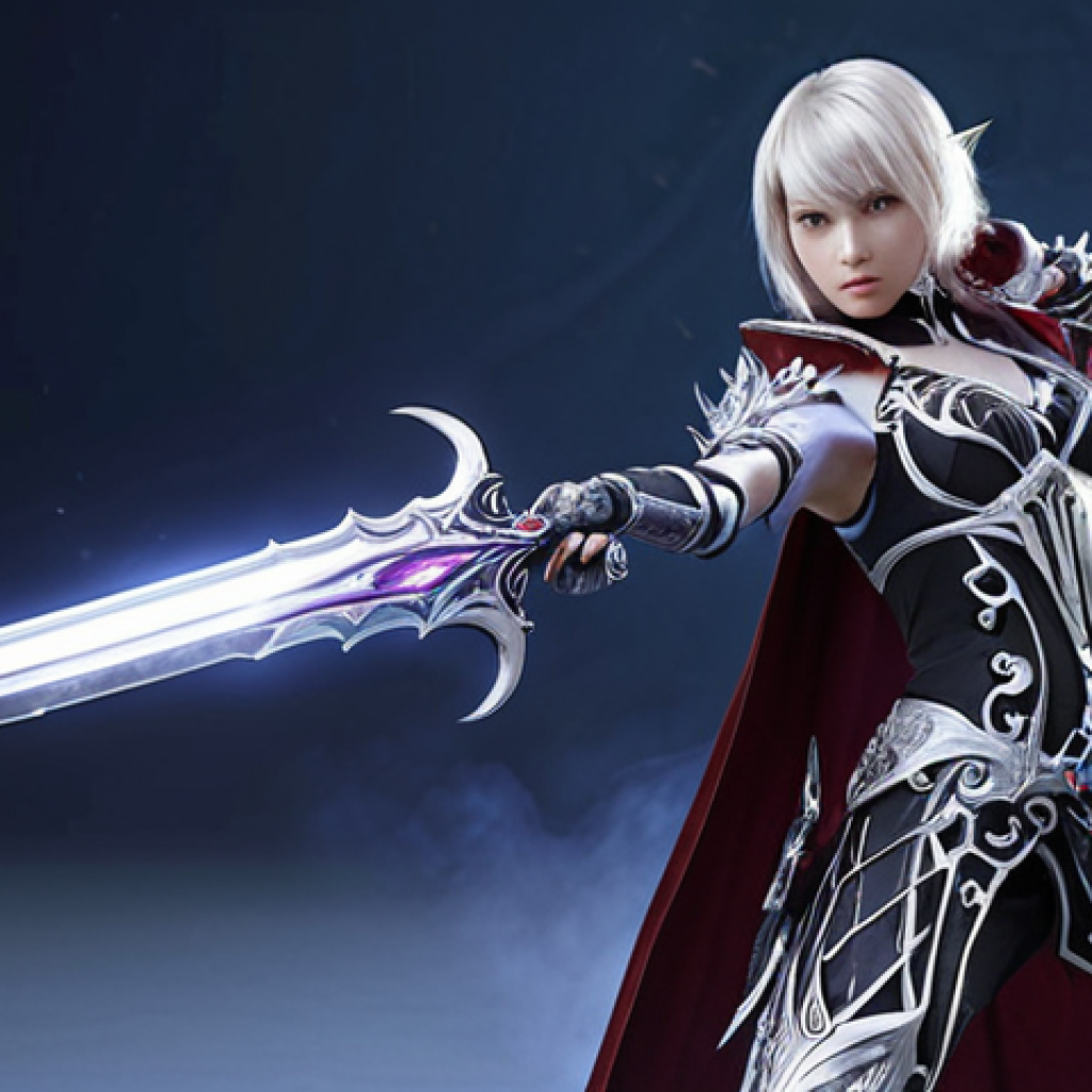 **

Aion's new character class: Dynamic action shot. Focus on the unique weapon (magic blade/summoning gun - unspecified), intricate armor detail, and impressive visual effects of a signature skill. Emphasize a blend of classic Aion aesthetic with a modern, unique twist.
**