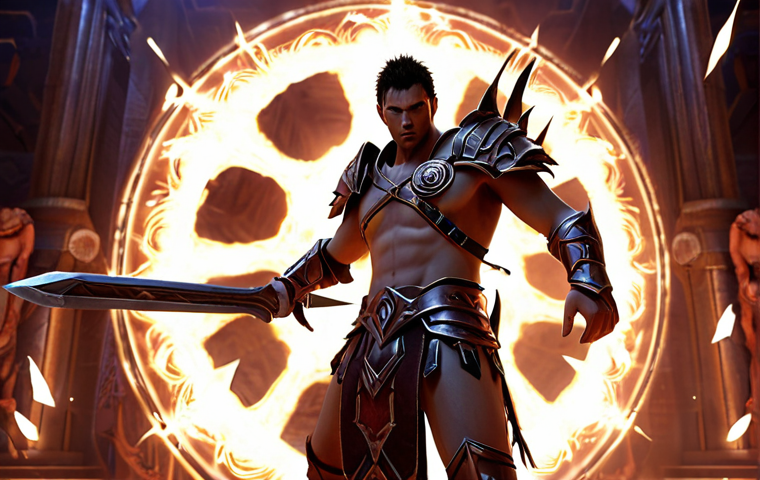 **
* **Prompt:** "Aion online game character, Gladiator class, surrounded by glowing runes. Focus on attack and critical hit stats, with a fierce, determined expression. Dynamic action pose."
**