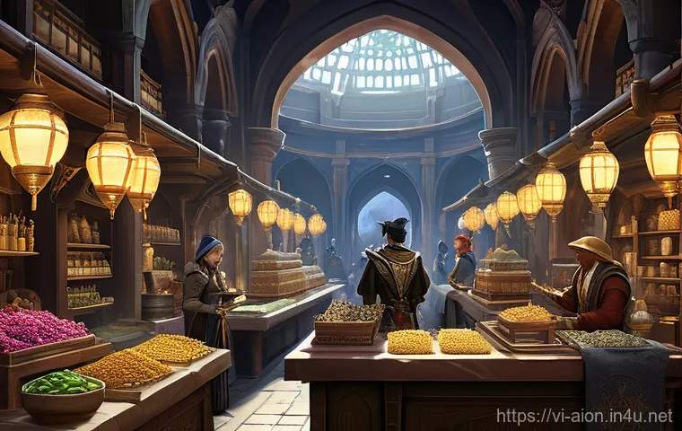 아이온 제작 기술 올리기 - **Prompt 1: Elite Armorsmith at Work** "An exquisitely detailed full shot of a skilled Elyos fem...